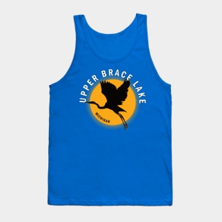 Upper Brace Lake in Michigan Heron Sunrise Tank Top